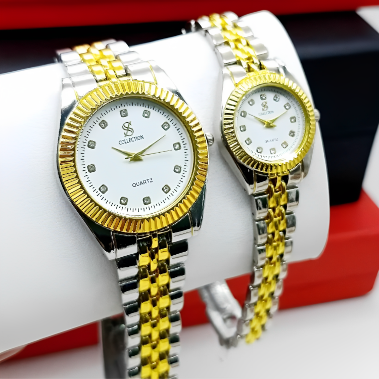 Stylish Couple Watches - 2 Pcs